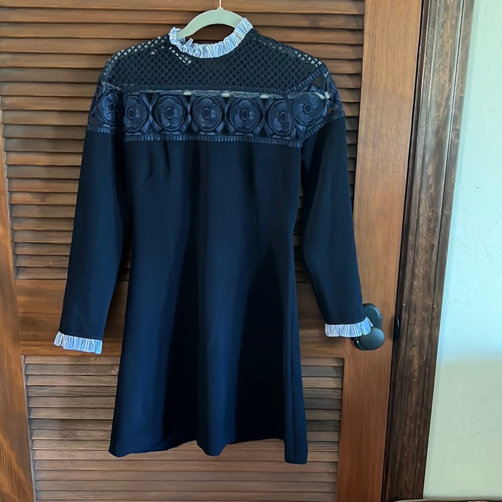 Sandro collared long sleeve dress